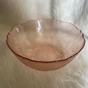 Vintage Arcoroc France Rosa Serving Bowl